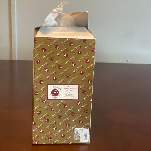 Dillards Trimmings Glass Wine Bottle & Goblet Ornament Gold Accents - Picture 9 of 13